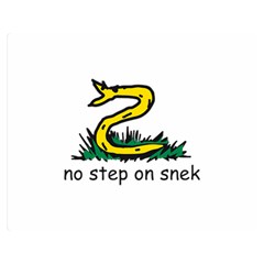 No Step On Snek Gadsden Flag Meme Parody Double Sided Flano Blanket (Medium)