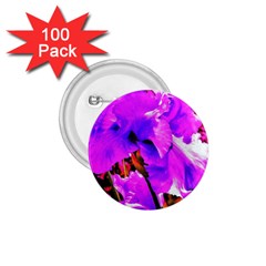 Abstract Ultra Violet Purple Iris On Red And Pink 1 75  Buttons (100 Pack)  by myrubiogarden