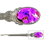 Abstract Ultra Violet Purple Iris On Red And Pink Letter Opener Front