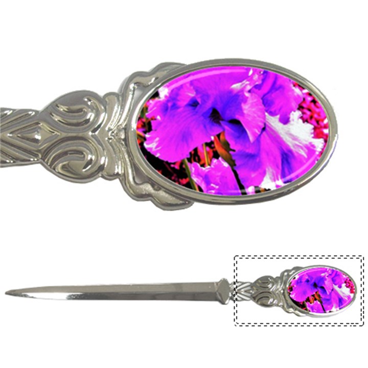 Abstract Ultra Violet Purple Iris On Red And Pink Letter Opener