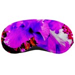 Abstract Ultra Violet Purple Iris On Red And Pink Sleeping Masks Front