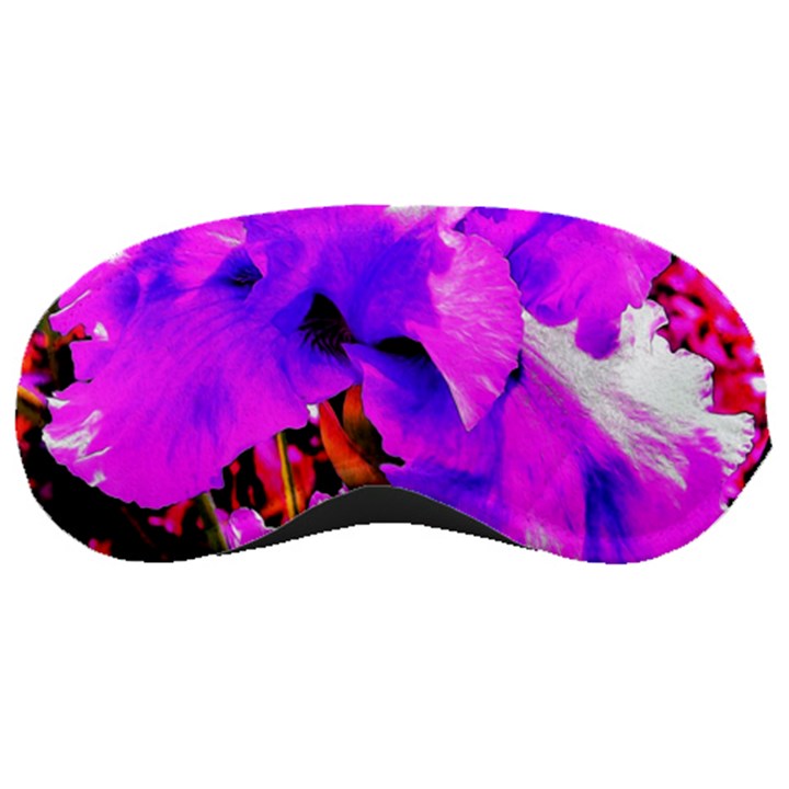 Abstract Ultra Violet Purple Iris On Red And Pink Sleeping Masks