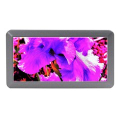 Abstract Ultra Violet Purple Iris On Red And Pink Memory Card Reader (Mini)