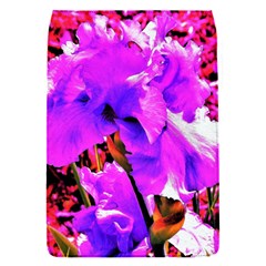 Abstract Ultra Violet Purple Iris On Red And Pink Removable Flap Cover (s) by myrubiogarden