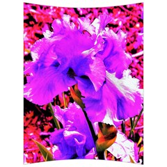 Abstract Ultra Violet Purple Iris On Red And Pink Back Support Cushion