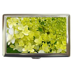 Elegant Chartreuse Green Limelight Hydrangea Macro Cigarette Money Case