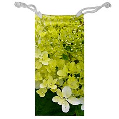 Elegant Chartreuse Green Limelight Hydrangea Macro Jewelry Bag by myrubiogarden