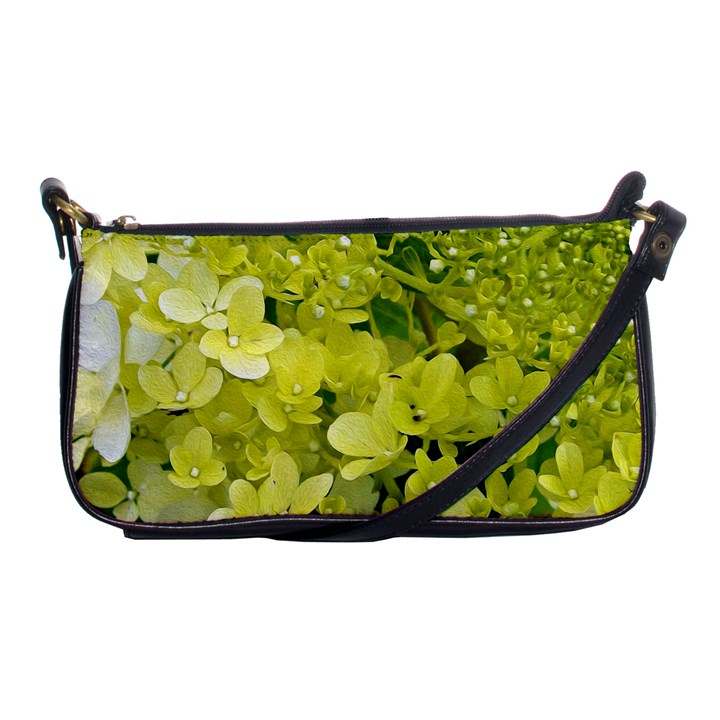 Elegant Chartreuse Green Limelight Hydrangea Macro Shoulder Clutch Bag