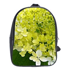 Elegant Chartreuse Green Limelight Hydrangea Macro School Bag (xl) by myrubiogarden