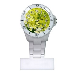 Elegant Chartreuse Green Limelight Hydrangea Macro Plastic Nurses Watch by myrubiogarden