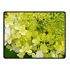 Elegant Chartreuse Green Limelight Hydrangea Macro Double Sided Fleece Blanket (small)  by myrubiogarden