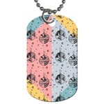 Abstract Christmas Balls Pattern Dog Tag (One Side) Front