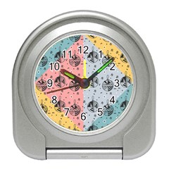 Abstract Christmas Balls Pattern Travel Alarm Clock by Mariart