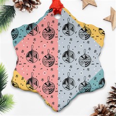 Abstract Christmas Balls Pattern Ornament (snowflake) by Mariart