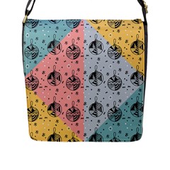 Abstract Christmas Balls Pattern Flap Closure Messenger Bag (l) by Mariart