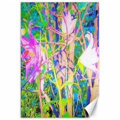 Abstract Oriental Lilies In My Rubio Garden Canvas 20  X 30  by myrubiogarden