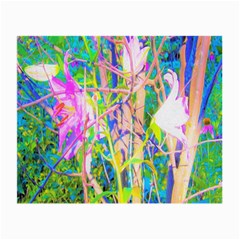 Abstract Oriental Lilies In My Rubio Garden Small Glasses Cloth (2-side) by myrubiogarden