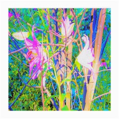 Abstract Oriental Lilies In My Rubio Garden Medium Glasses Cloth by myrubiogarden