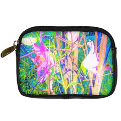 Abstract Oriental Lilies In My Rubio Garden Digital Camera Leather Case