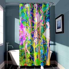 Abstract Oriental Lilies In My Rubio Garden Shower Curtain 36  X 72  (stall)  by myrubiogarden