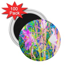 Abstract Oriental Lilies In My Rubio Garden 2 25  Magnets (100 Pack) 