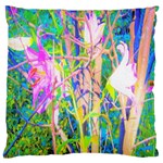 Abstract Oriental Lilies In My Rubio Garden Large Cushion Case (Two Sides) Front