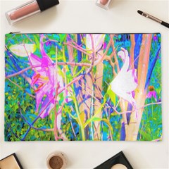 Abstract Oriental Lilies In My Rubio Garden Cosmetic Bag (xxl) by myrubiogarden