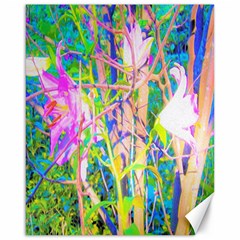 Abstract Oriental Lilies In My Rubio Garden Canvas 16  X 20  by myrubiogarden