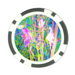 Abstract Oriental Lilies In My Rubio Garden Poker Chip Card Guard by myrubiogarden