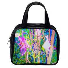 Abstract Oriental Lilies In My Rubio Garden Classic Handbag (one Side) by myrubiogarden