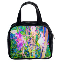 Abstract Oriental Lilies In My Rubio Garden Classic Handbag (two Sides) by myrubiogarden