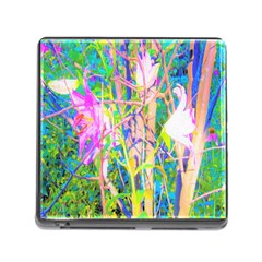 Abstract Oriental Lilies In My Rubio Garden Memory Card Reader (square 5 Slot) by myrubiogarden