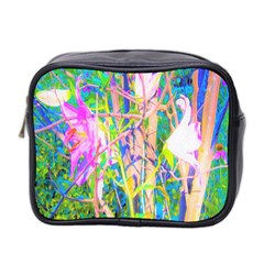 Abstract Oriental Lilies In My Rubio Garden Mini Toiletries Bag (two Sides) by myrubiogarden