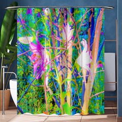 Abstract Oriental Lilies In My Rubio Garden Shower Curtain 60  X 72  (medium)  by myrubiogarden