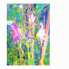 Abstract Oriental Lilies In My Rubio Garden Small Garden Flag (two Sides) by myrubiogarden