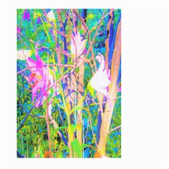 Abstract Oriental Lilies In My Rubio Garden Large Garden Flag (two Sides) by myrubiogarden