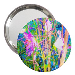 Abstract Oriental Lilies In My Rubio Garden 3  Handbag Mirrors by myrubiogarden