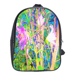 Abstract Oriental Lilies In My Rubio Garden School Bag (xl) by myrubiogarden