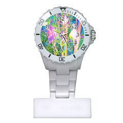 Abstract Oriental Lilies In My Rubio Garden Plastic Nurses Watch by myrubiogarden