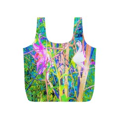 Abstract Oriental Lilies In My Rubio Garden Full Print Recycle Bag (s) by myrubiogarden