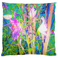 Abstract Oriental Lilies In My Rubio Garden Standard Flano Cushion Case (one Side) by myrubiogarden