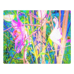 Abstract Oriental Lilies In My Rubio Garden Double Sided Flano Blanket (large)  by myrubiogarden