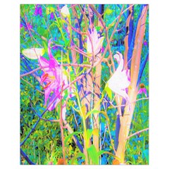 Abstract Oriental Lilies In My Rubio Garden Drawstring Bag (small) by myrubiogarden