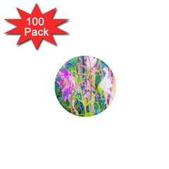 Abstract Oriental Lilies In My Rubio Garden 1  Mini Magnets (100 Pack)  by myrubiogarden