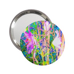 Abstract Oriental Lilies In My Rubio Garden 2 25  Handbag Mirrors by myrubiogarden