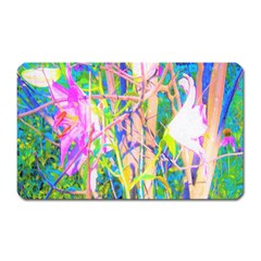 Abstract Oriental Lilies In My Rubio Garden Magnet (rectangular) by myrubiogarden