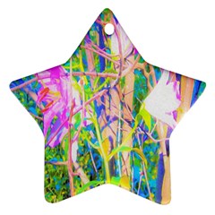 Abstract Oriental Lilies In My Rubio Garden Star Ornament (two Sides) by myrubiogarden