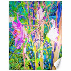 Abstract Oriental Lilies In My Rubio Garden Canvas 18  X 24  by myrubiogarden