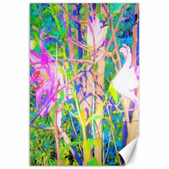 Abstract Oriental Lilies In My Rubio Garden Canvas 24  X 36  by myrubiogarden