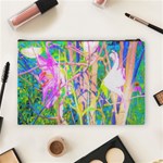 Abstract Oriental Lilies In My Rubio Garden Cosmetic Bag (Large) Back